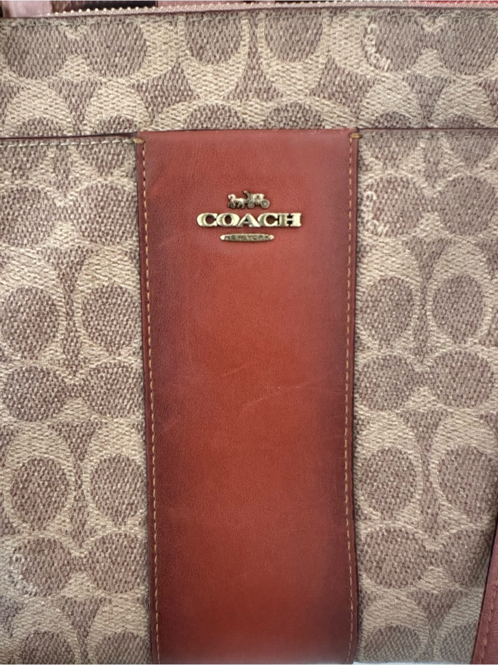 Coach Signature Kitt Messenger Crossbody Bag in Tan Rust w/ COA - Picture 4 of 14